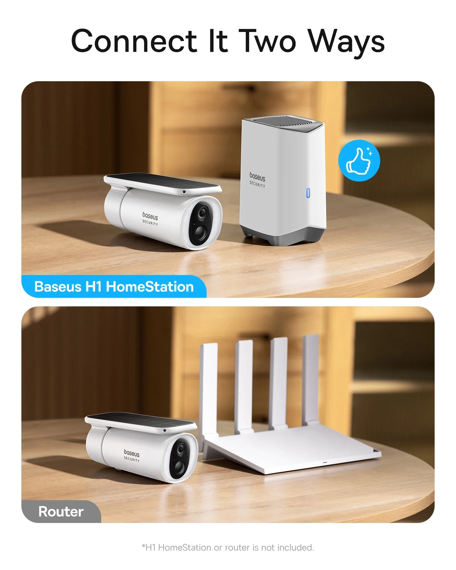 Cámara Solar Baseus Security S1 2K WiFi con Seguimiento Solar y 145° FOV