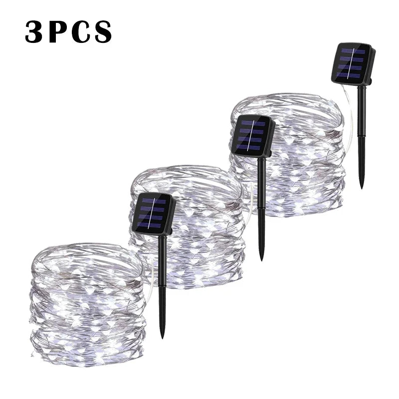 Guirnalda Solar LED Exterior 7M-32M con Tecnología de Carga Rápida
