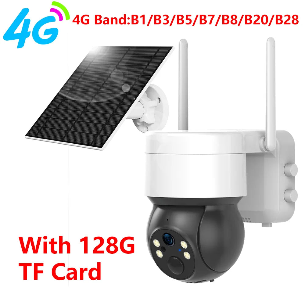 Cámara Solar Tuya SmartLife 3MP 4G/WiFi PTZ con Seguimiento Automático y Visión Nocturna