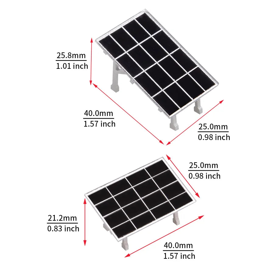 Kit Panel Solar Miniatura para Maquetas y Dioramas Accesorio Educativo DIY