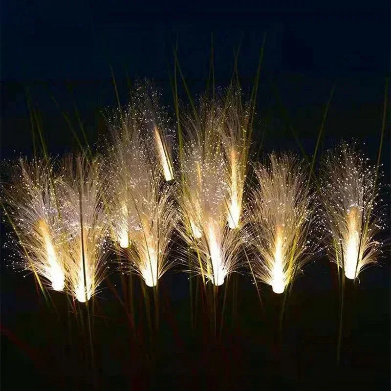 Lámpara Solar de Caña LED para Jardín y Césped Decoración Navideña