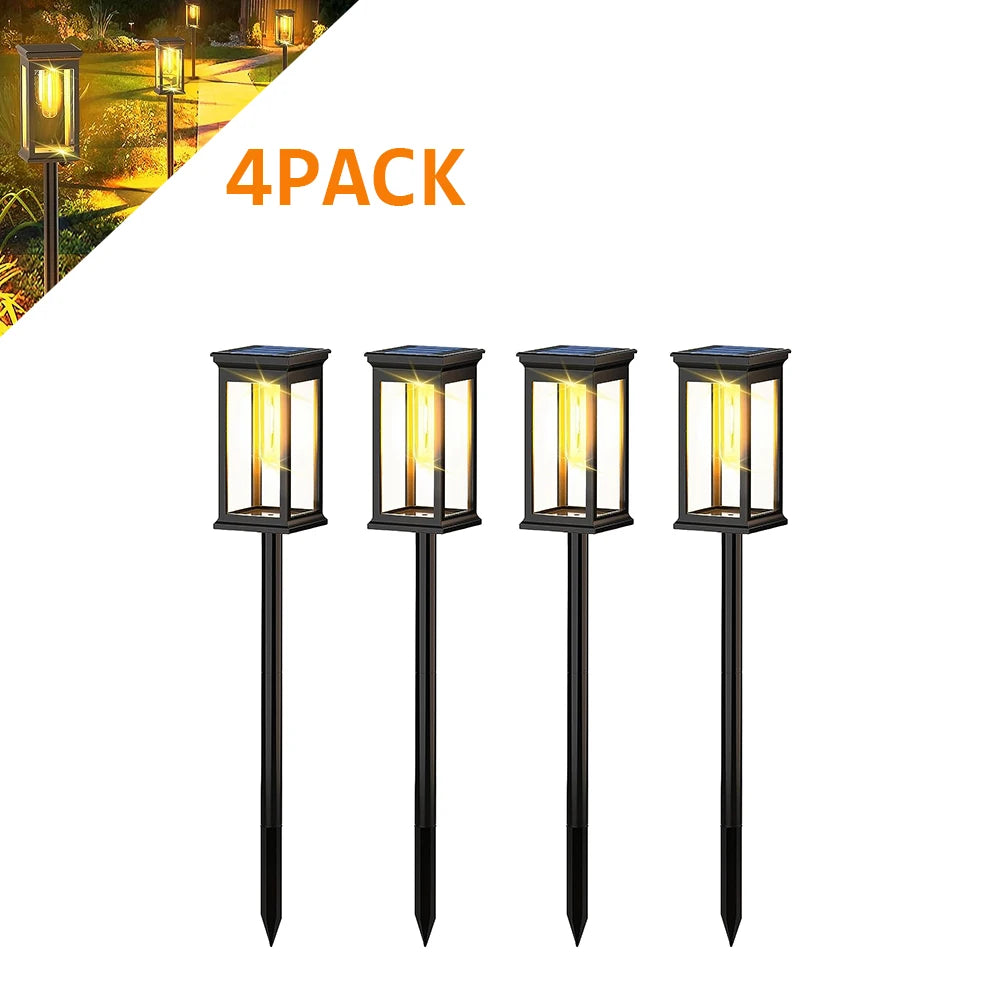 Luces Solares para Caminos y Jardín Decoración Exterior Resistente al Agua