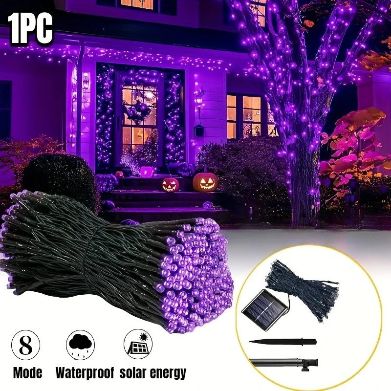 Luces Solares LED 30/100/200/300 IP65 8 Modos para Jardín y Navidad