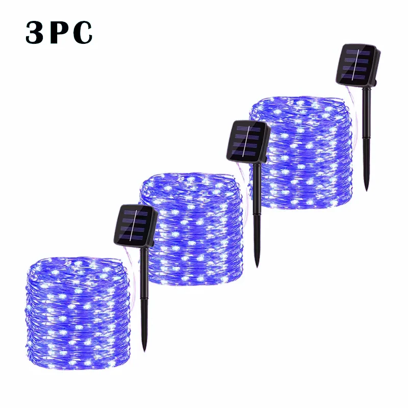 Guirnalda Solar LED Exterior 7M-32M con Tecnología de Carga Rápida
