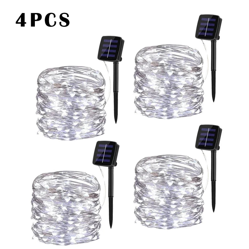 Guirnalda Solar LED Exterior 7M-32M con Tecnología de Carga Rápida