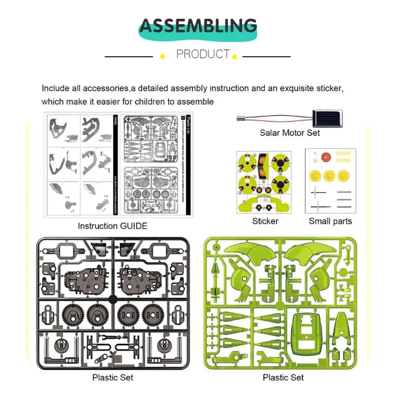 Dinosaurio Solar STEM Kit Educativo DIY Juguete Científico para Niños