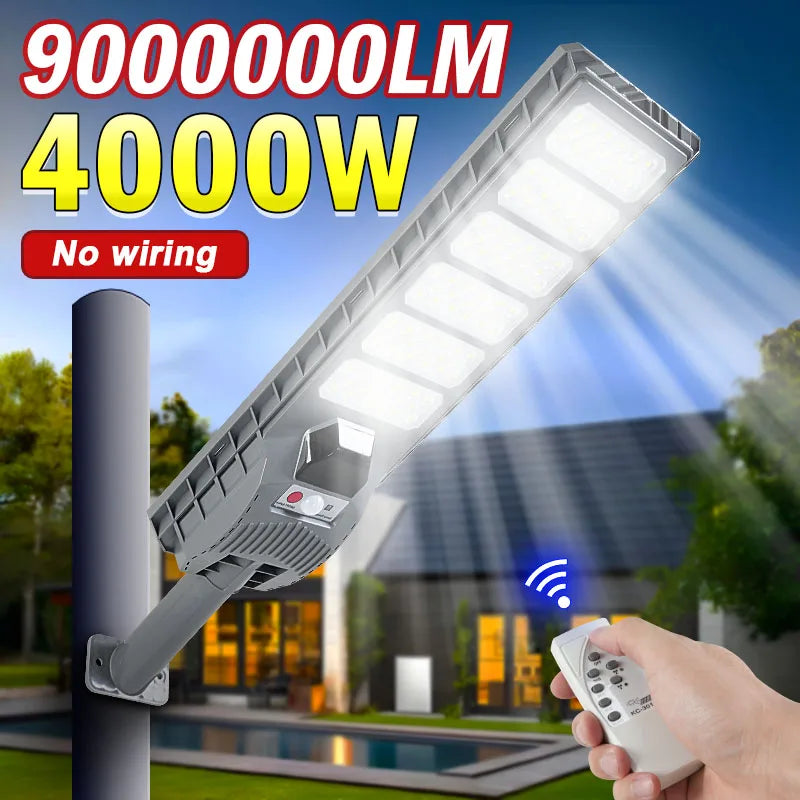 Reflector Solar LED con Sensor de Movimiento y Control Remoto