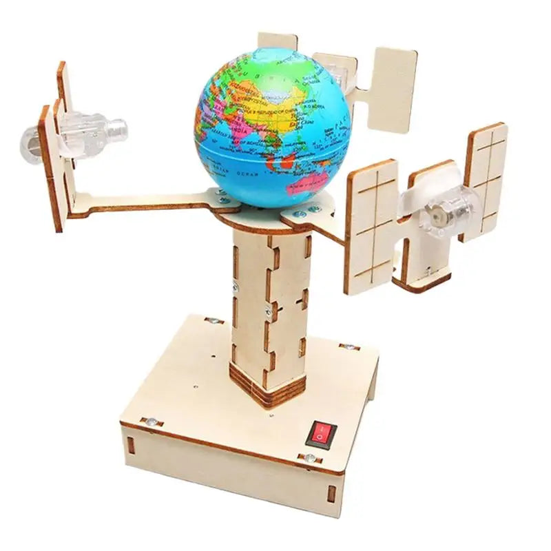 Kit Modelos Científicos Satélite Cohete y Maqueta de Madera para Niños