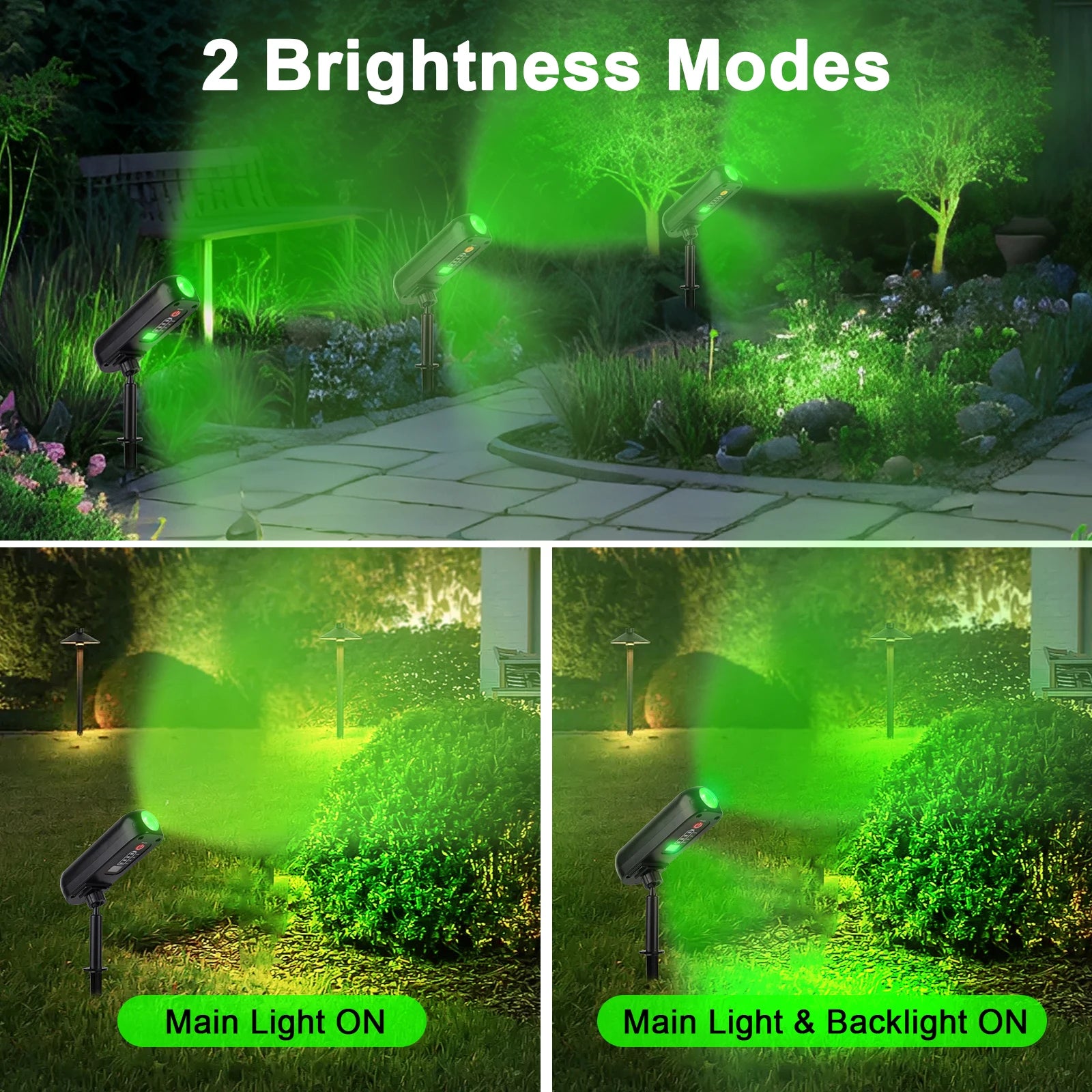 Set 4 Focos Solares LED para Árboles, Caminos y Jardín IP65