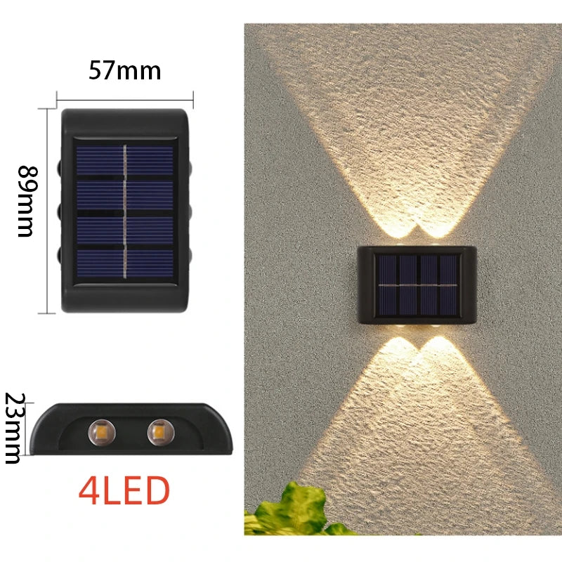 Aplique Solar LED de Pared Exterior IP65