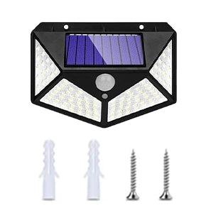 Lámpara Solar de Seguridad para Jardín con 100 LEDs y Sensor PIR