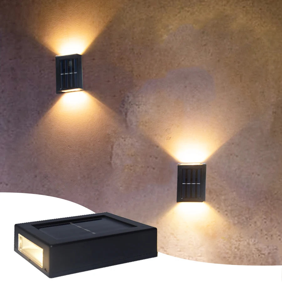 Aplique Solar de Pared con Luz Arriba y Abajo para Jardín y Balcón