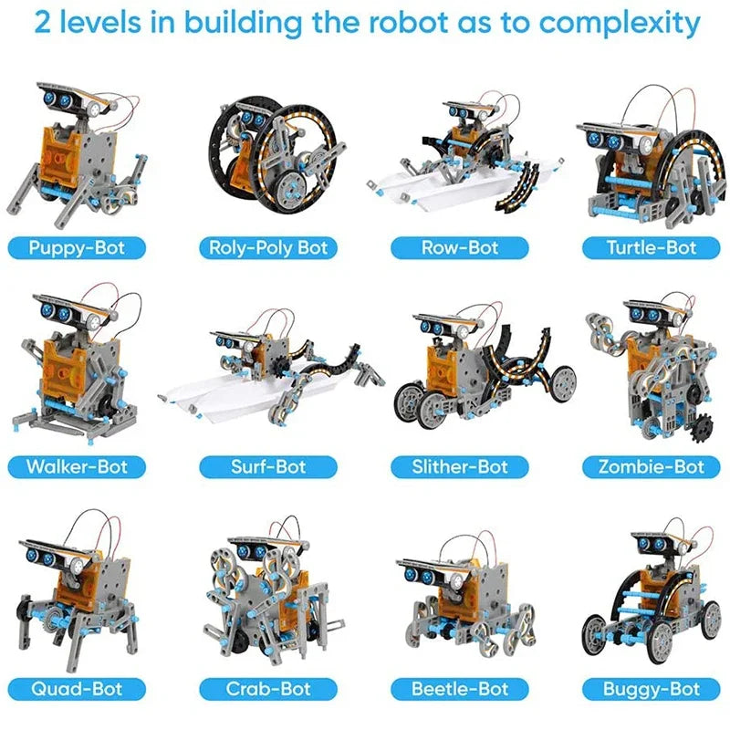 Kit Solar 12 en 1 Robot Educativo DIY Experimento Científico para Niños
