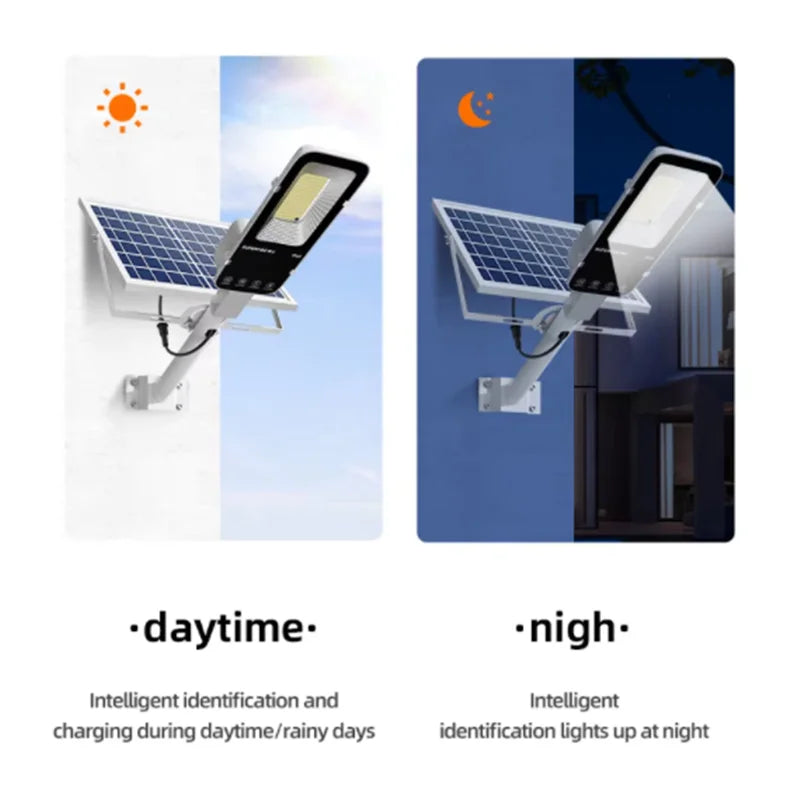 Lámpara Solar LED de Calle con Panel y Control Remoto