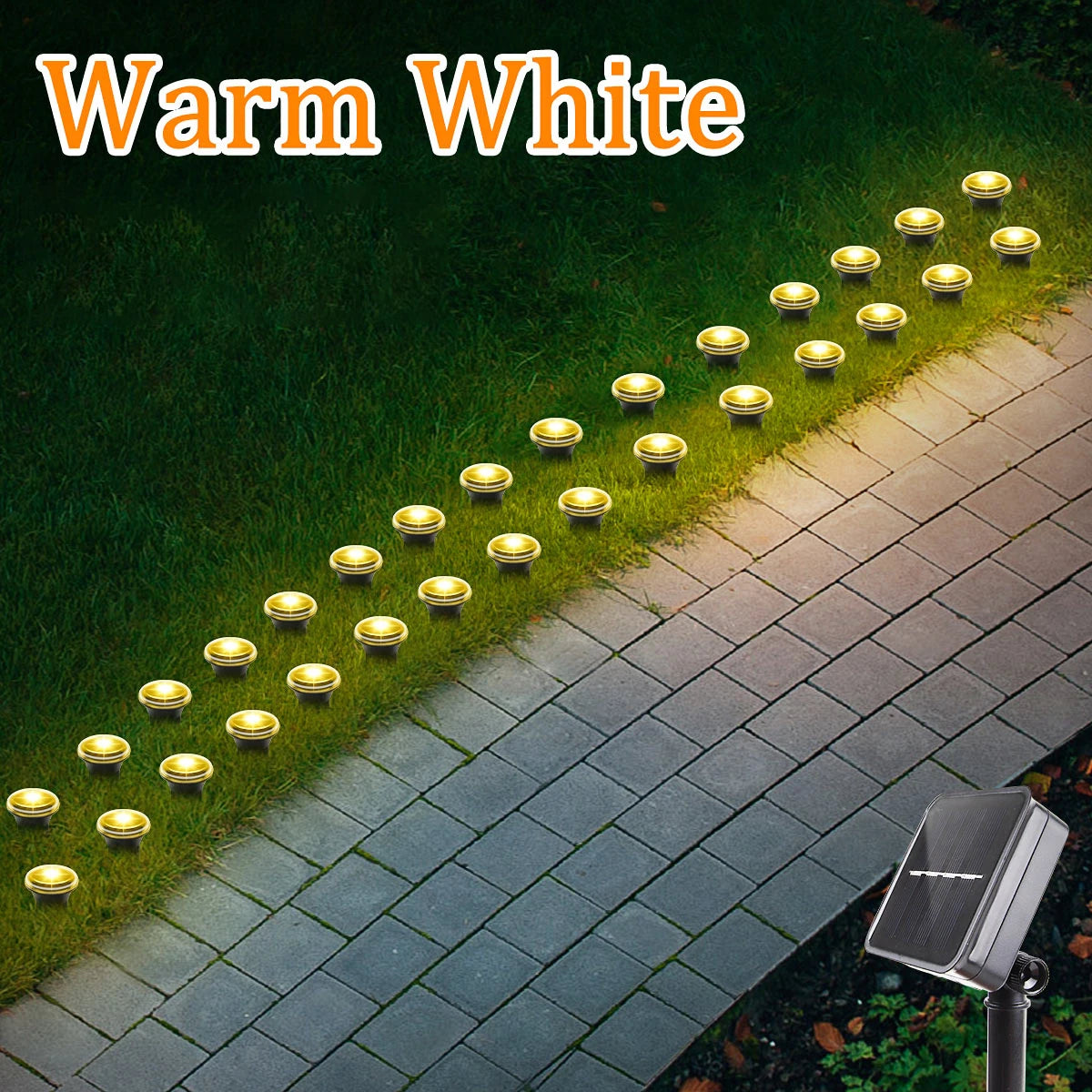 Luz Solar para Caminos LED 15-30 LEDs con 8 Modos para Jardín y Bodas