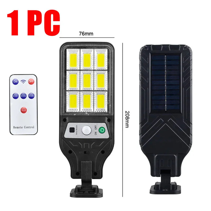 Lámpara Solar LED Exterior con Sensor y Control Remoto