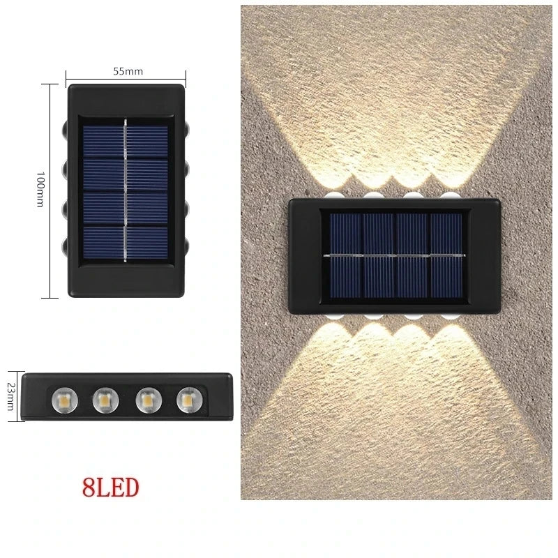 Aplique Solar LED de Pared Exterior IP65