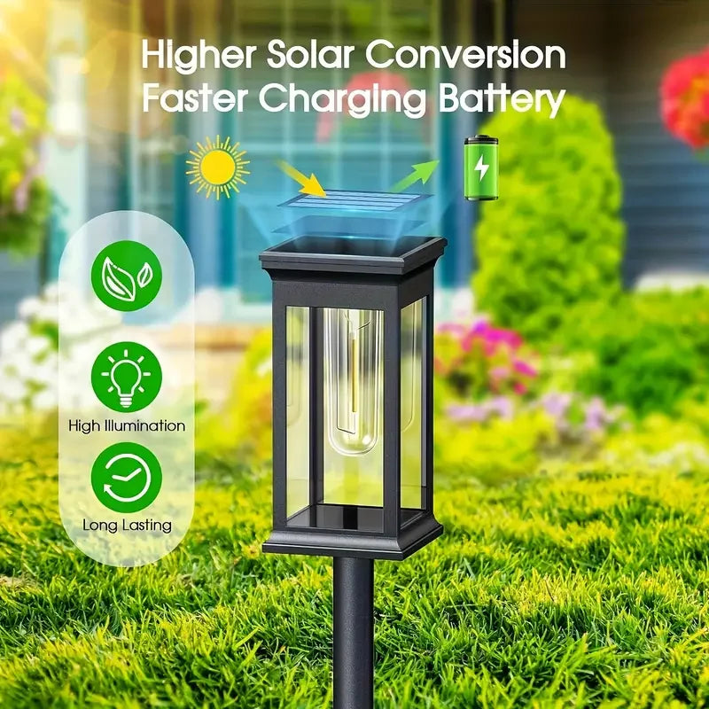 Luces Solares para Caminos y Jardín Decoración Exterior Resistente al Agua