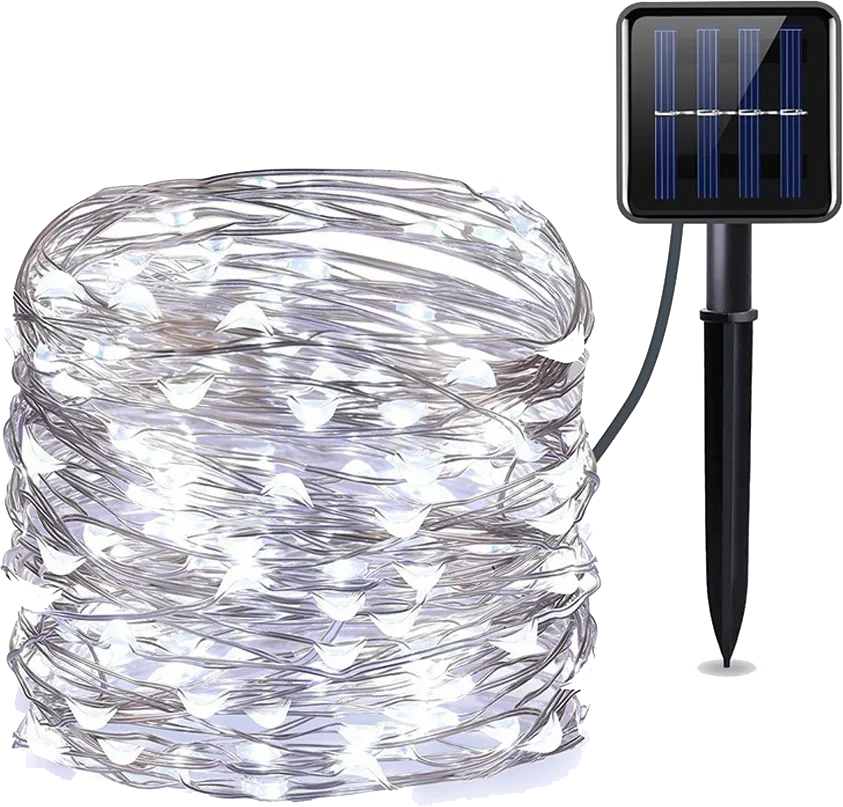 Luces Solares Hadas LED Festoon Resistente al Agua Guirnalda Jardín y Navidad 7m/12m/22m/32m