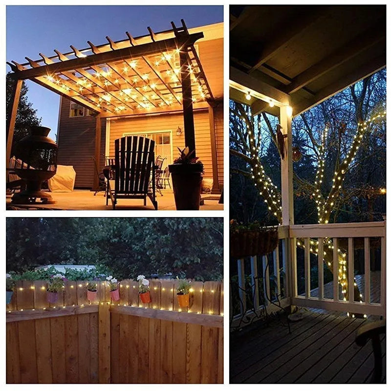 Luces de Hadas Solares LED para Jardín, Navidad y Decoración Exterior
