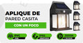 Aplique de Pared Casita con Foco Solar